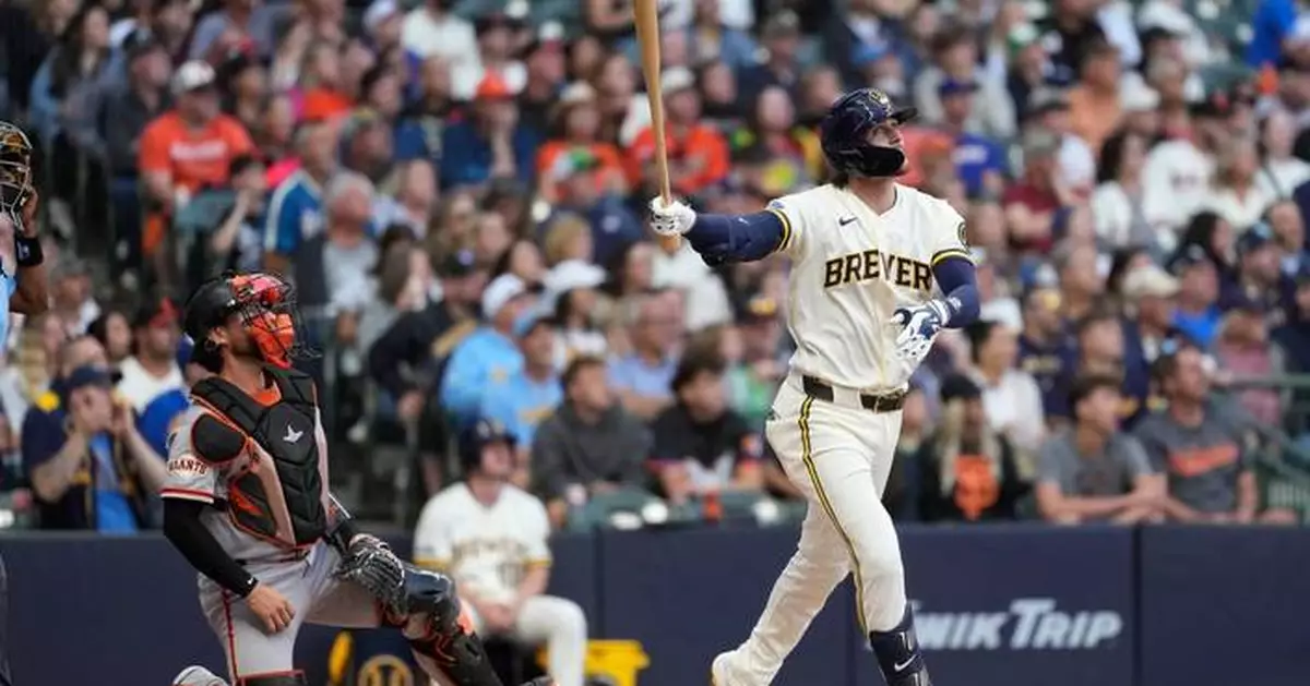 Brice Turang breaks out of his 0-for-21 slump as Brewers trounce Giants 16-2