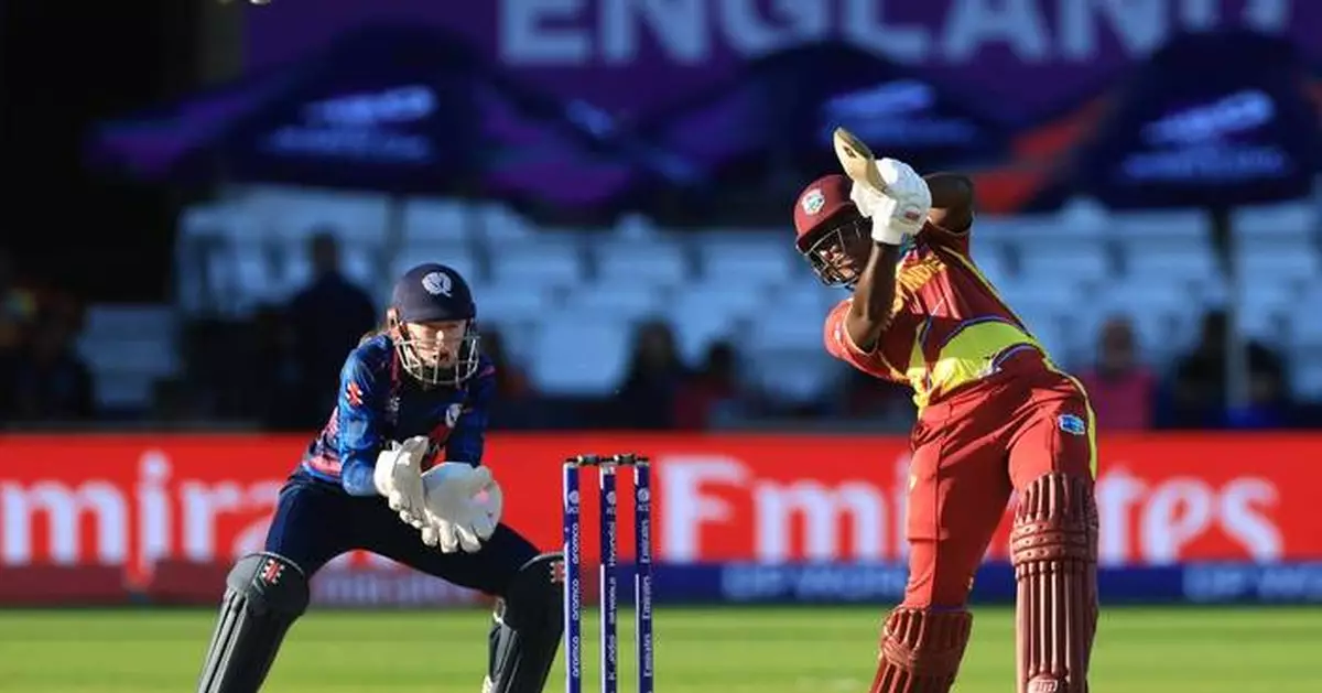 West Indies beats Scotland by 7 runs to stay unbeaten at the Women’s T20 World Cup