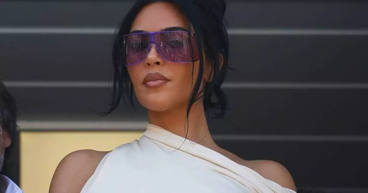 Kim Kardashian watches Lewis Hamilton claim 2nd place at the Monaco Grand Prix