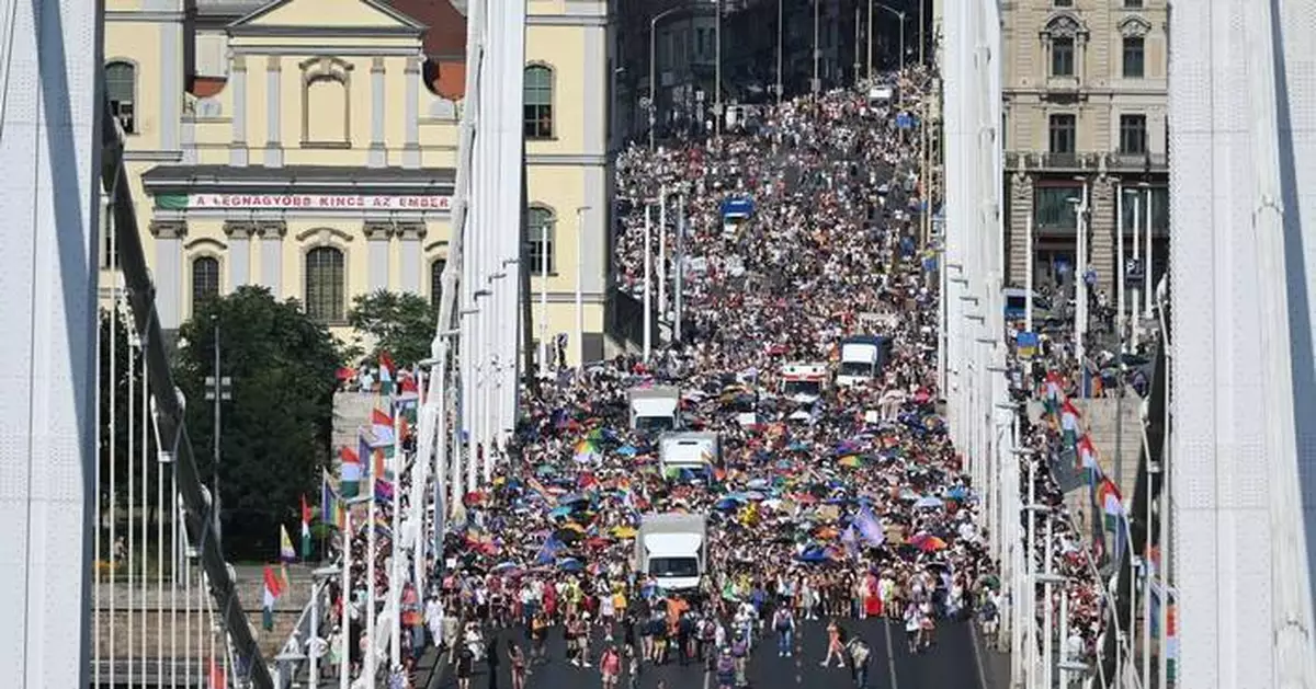 Tens of thousands march in the first Budapest Pride since Viktor Orbán was voted out