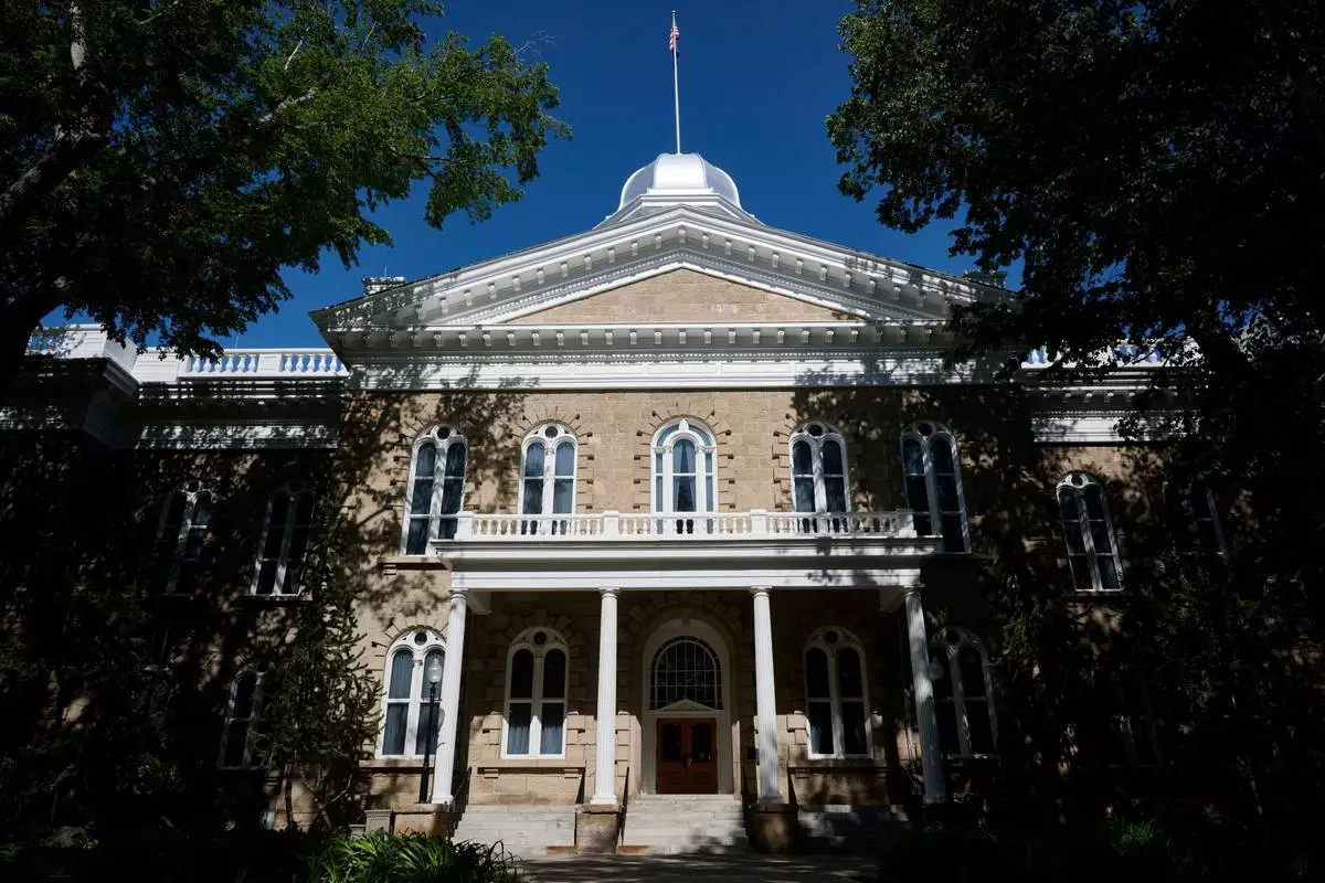 FILE - Nevada state Capitol building is seen on May 30, 2025, Carson City, Nev. (AP Photo/Bridget Bennett, File)