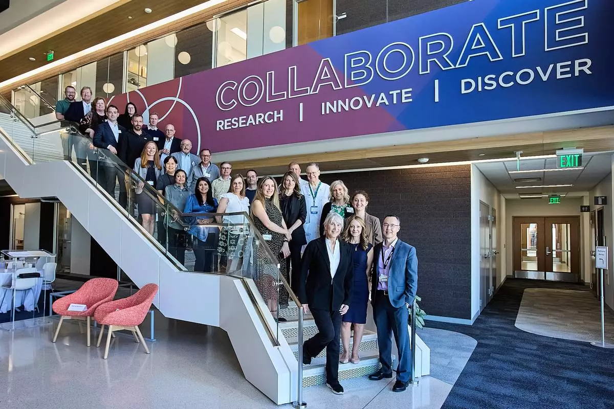 Attendees gather at N-Zyme Biomedical's Phase 2 Clinical Trial Launch Celebration at the Medical College of Wisconsin.
