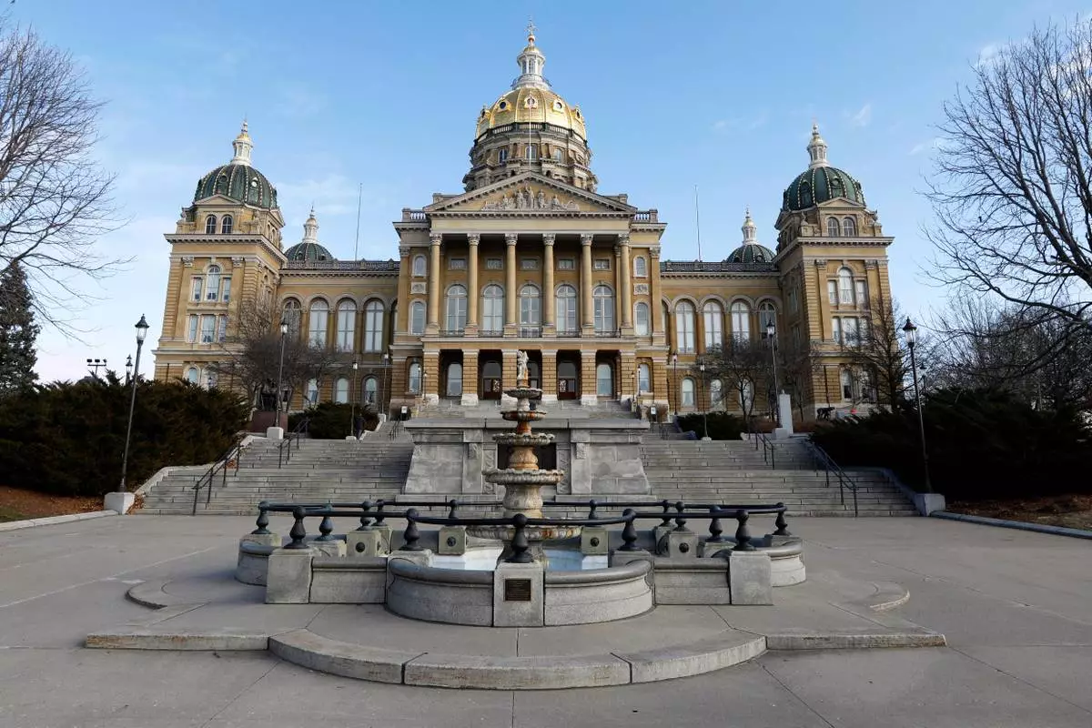 FILE - The Iowa Capitol building is viewed Jan. 7, 2020, in Des Moines, Iowa. (AP Photo/Charlie Neibergall, File)