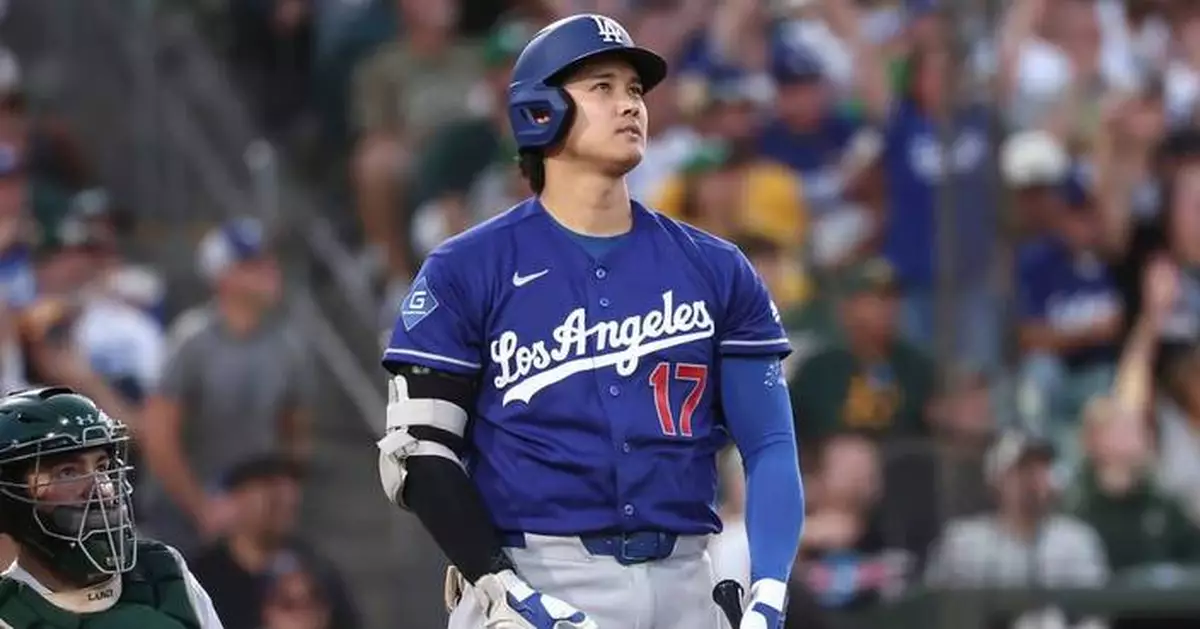 Shohei Ohtani homers to lead Dodgers' offensive onslaught in 9-4 win over A's