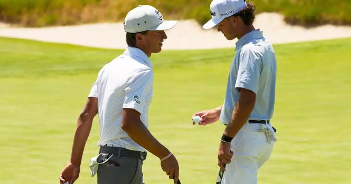 Amateur stars Russell and Koivun play together in the US Open's 'future of golf' pairing