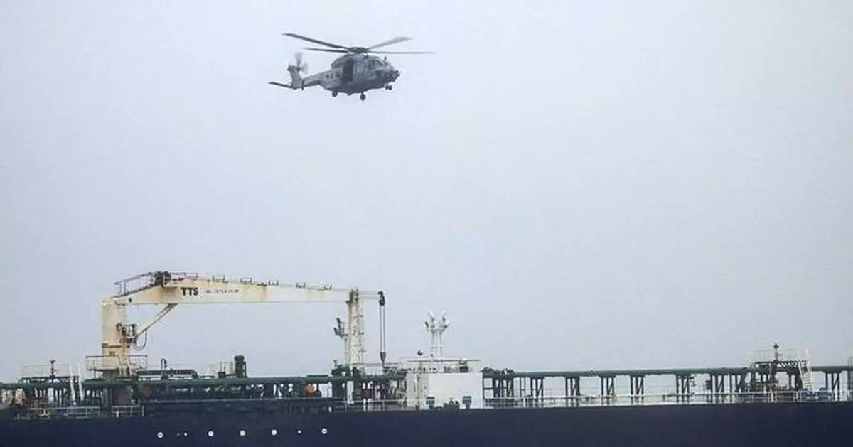 Macron says French Navy, backed by the UK, intercepted a sanctioned tanker from Russia
