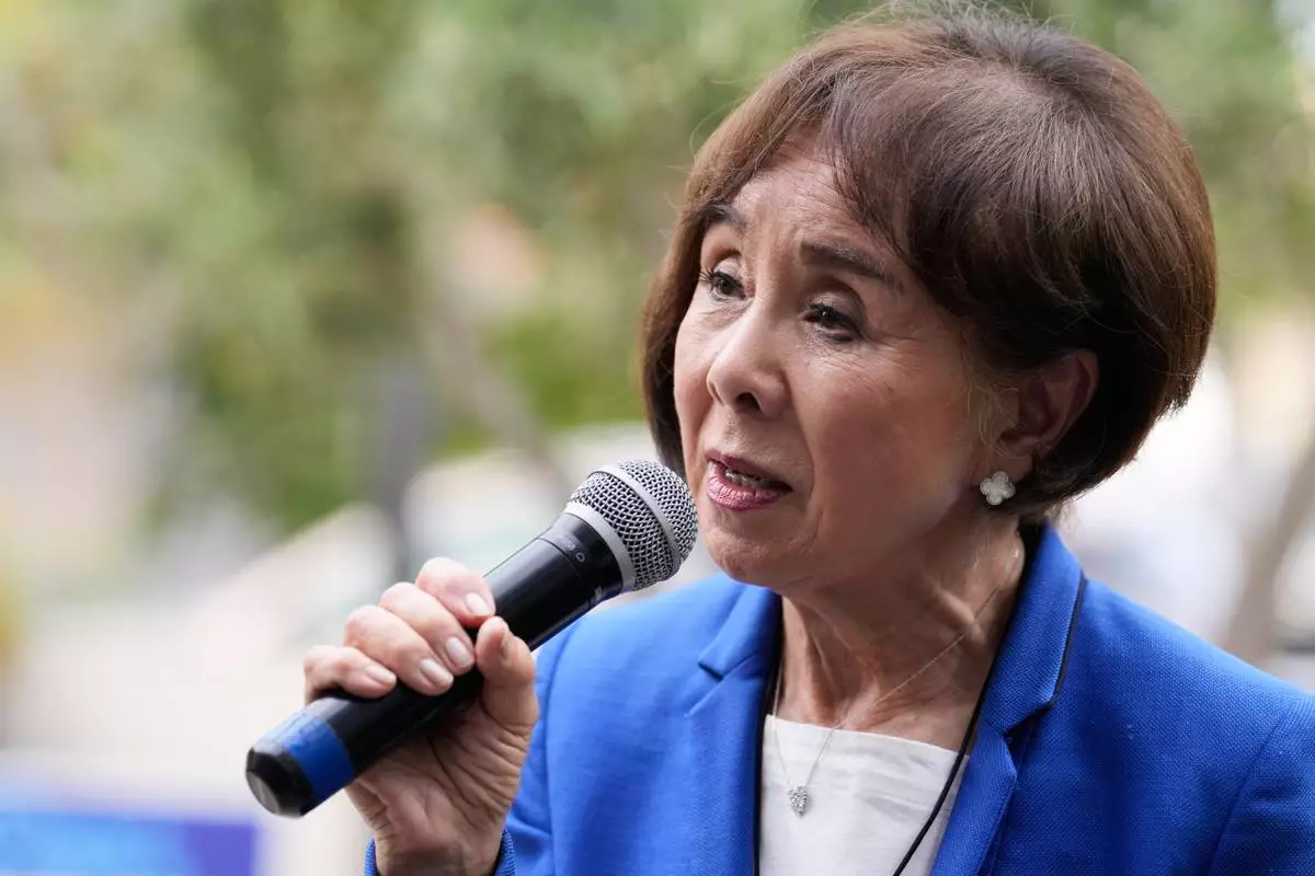 Rep. Doris Matsui, D-Calif., speaks during an election night event Tuesday, June 2, 2026, in Sacramento, Calif. (AP Photo/Rich Pedroncelli)