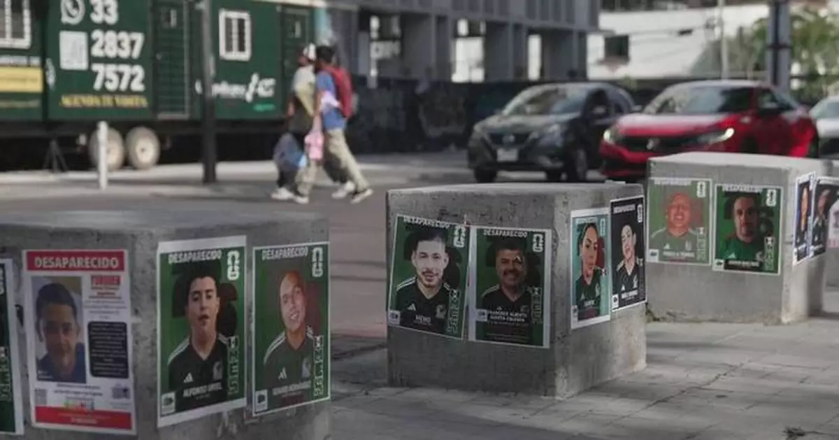 With World Cup in Guadalajara, families of Mexico's disappeared turn loved ones into soccer stickers