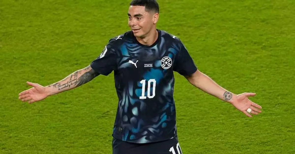 Paraguay's Miguel Almiron becomes 1st player red-carded at the World Cup for covering his mouth