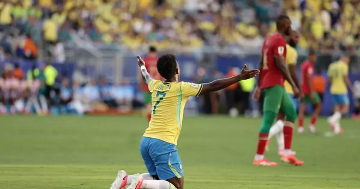 Brazil rallies for 1-1 draw against Morocco in its World Cup opener behind Vinícius Júnior's goal