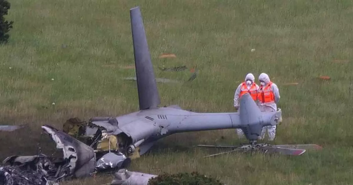 UK Royal Navy says 3 members died in a helicopter crash during a training exercise