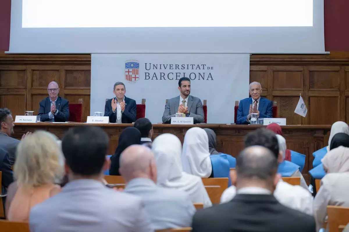 Sultan Bin Ahmed attends Media Master's Graduation in Spain (Photo: AETOSWire)