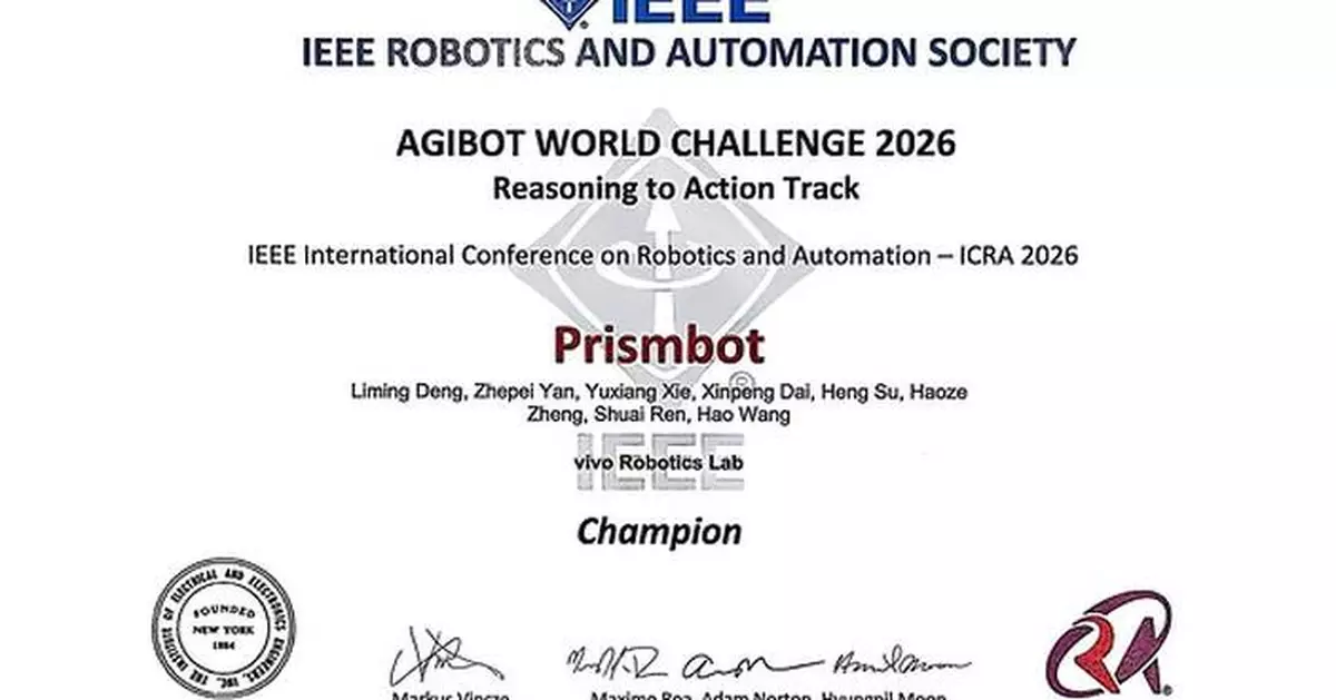 vivo Robotics Team Wins ICRA 2026 AGIBOT World Challenge Reasoning to Action Track