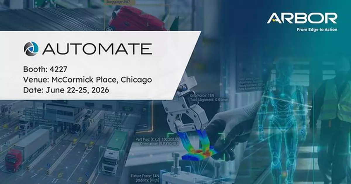 ARBOR Technology to Showcase Intel Panther Lake-Powered Edge AI and Physical AI Solutions at Automate