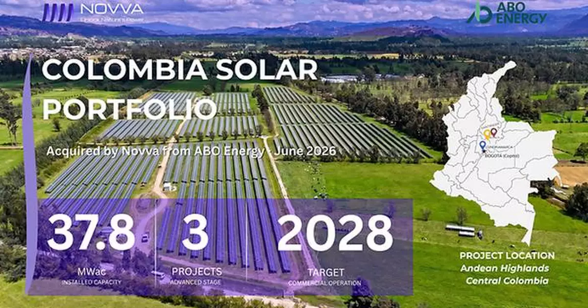 NOVVA Group acquires Colombian solar portfolio from ABO Energy, strengthening Latin American platform