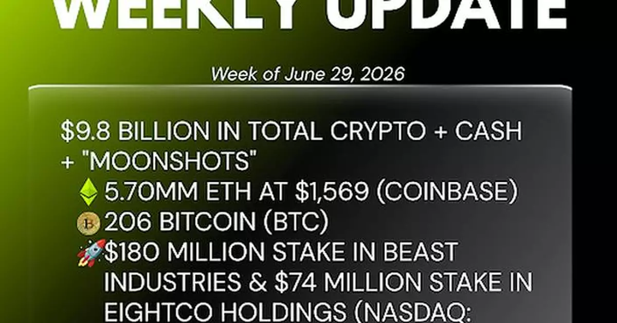 Bitmine Immersion Technologies (BMNR) Announces ETH Holdings Reach 5.70 Million Tokens, and Total Crypto and Total Cash Holdings of $9.8 Billion
