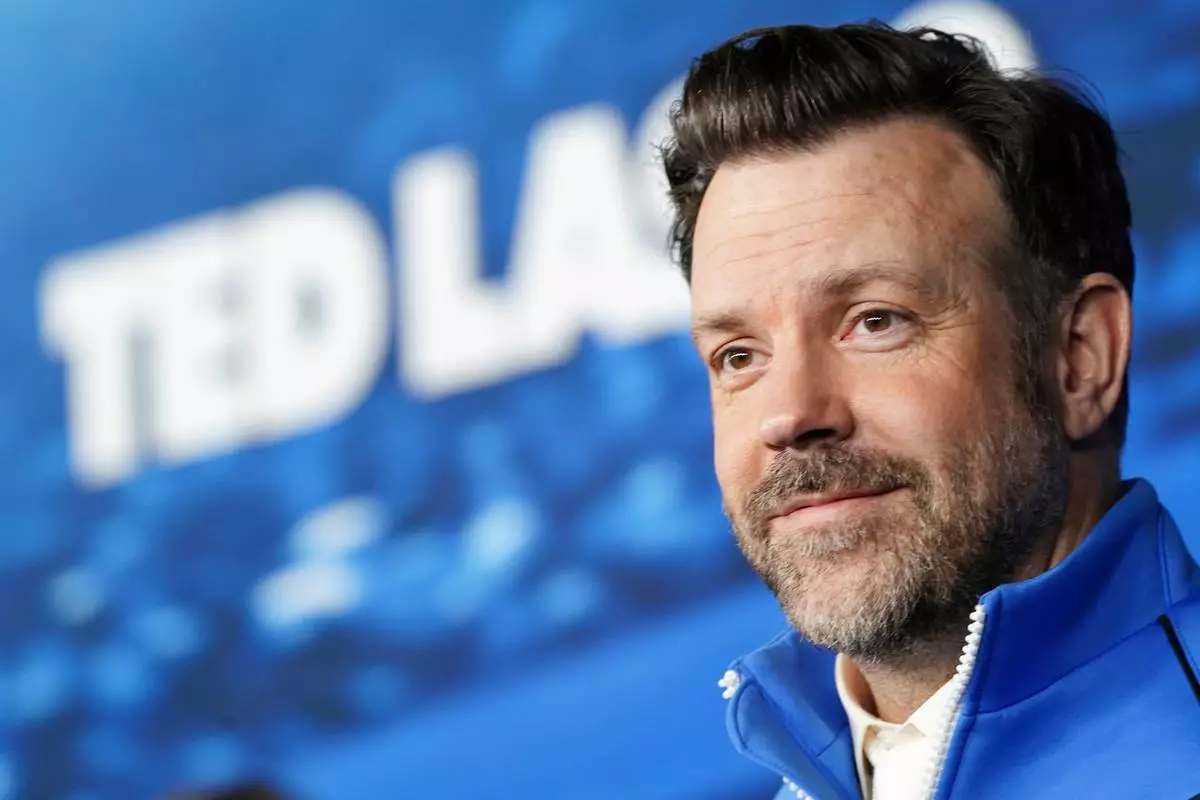 FILE - Jason Sudeikis arrives at the season three premiere of "Ted Lasso" on March 7, 2023, at Regency Village Theatre in Los Angeles. (Photo by Jordan Strauss/Invision/AP, File)