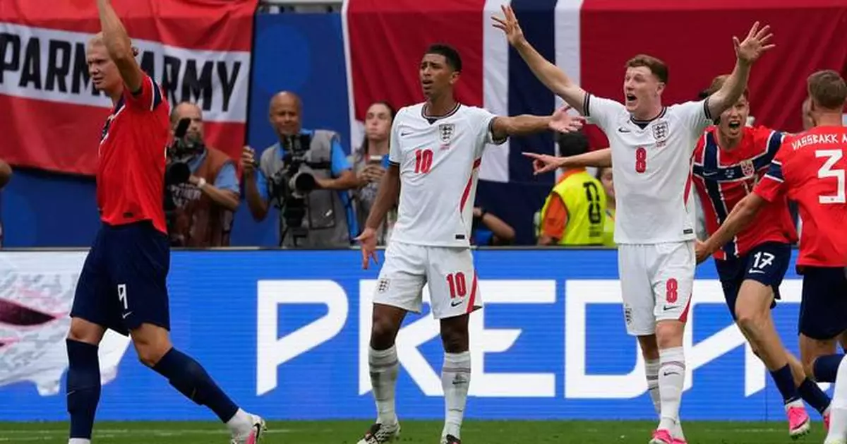 England scores in World Cup match with Norway after ball appears to hit camera cable over field