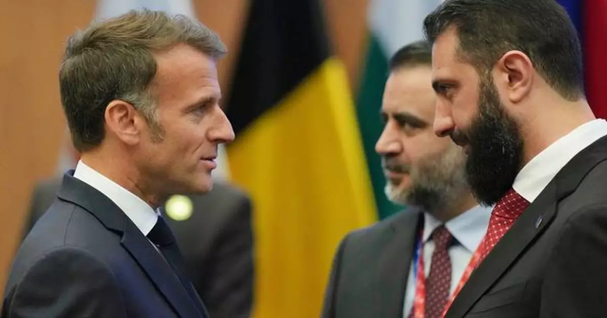 Macron arrives in Syria as first major western leader to visit war-torn country under new leadership
