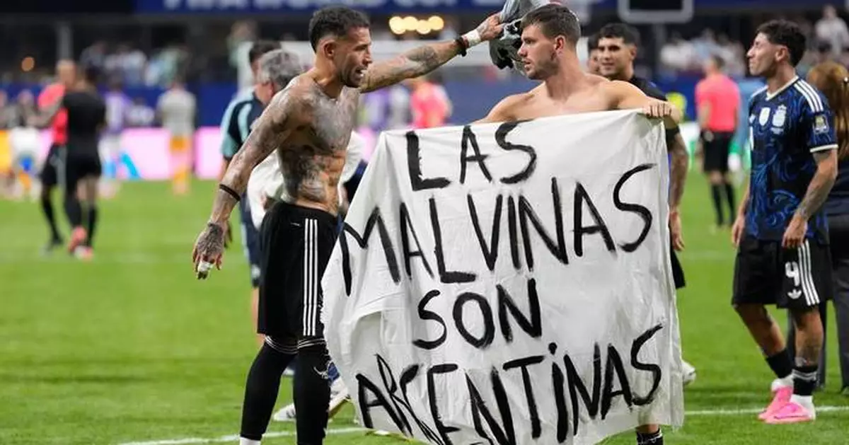 UK urges FIFA to investigate Argentina over Falklands banner at World Cup