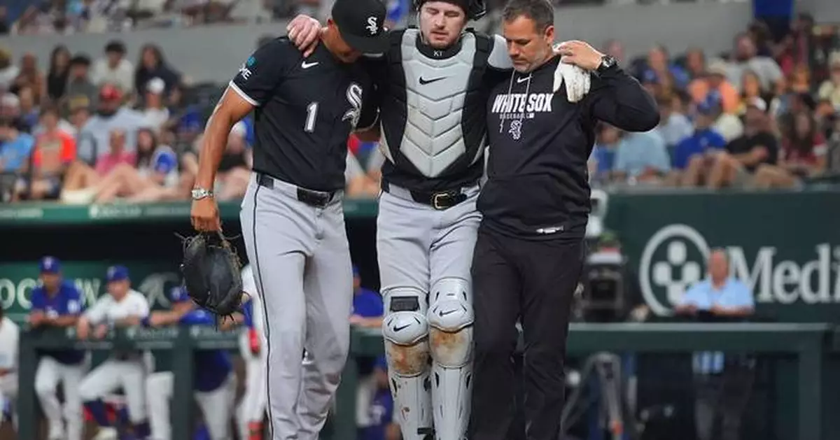 White Sox catcher Kyle Teel helped off field with left ankle injury and IL stint is likely