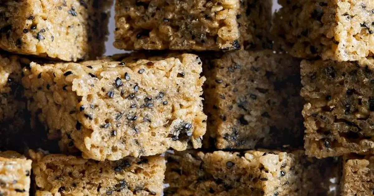 Kat Lieu uses black sesame and miso for an Asian spin on Rice Krispie Treats
