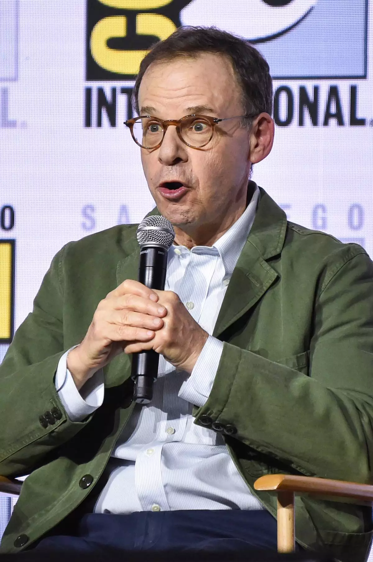 Rick Moranis attends a panel for "Spaceballs: The New One" during Comic-Con International on Friday, July 24, 2026, in San Diego. (Photo by Richard Shotwell/Invision/AP)