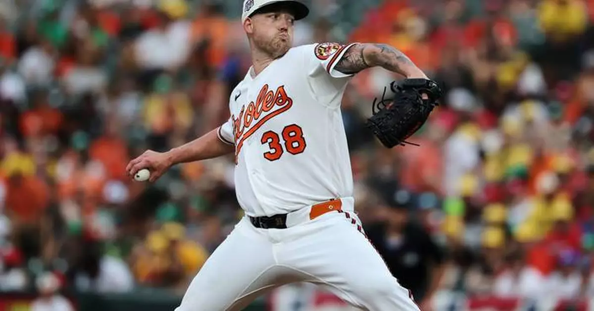 Bradish pitches 6 2/3 innings, Orioles hit 4 homers to beat Royals 6-1