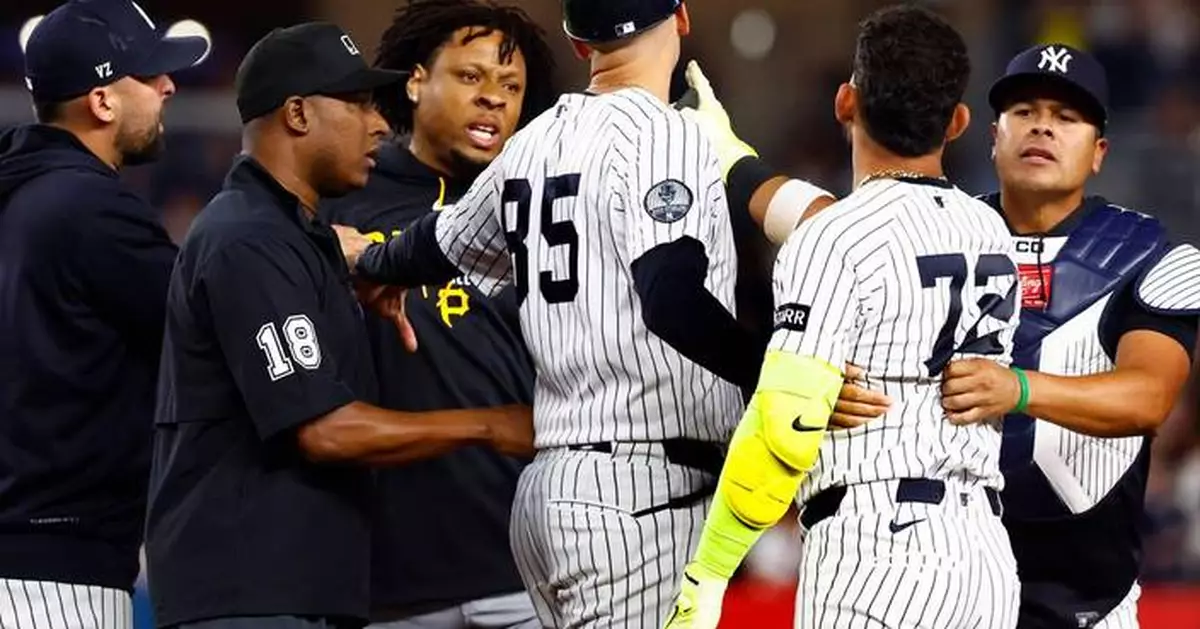 Benches clear in Pirates-Yankees game after Santana shouts at Caballero