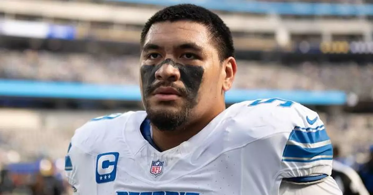 Penei Sewell of the Lions is voted as the top tackle in the NFL by an AP panel