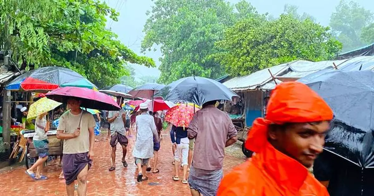 At least 5 children die in monsoon landslide at a Rohingya camp in Bangladesh