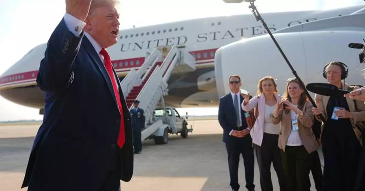 Retrofitted Qatari jet takes flight as Air Force One for Trump's trip to North Dakota