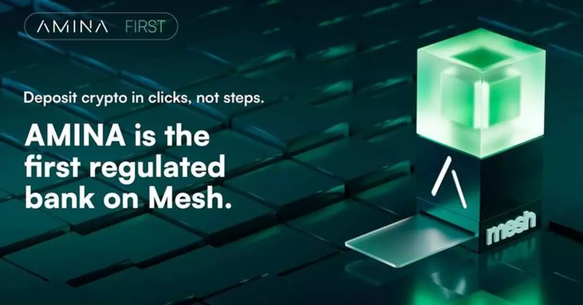 AMINA Becomes the First Regulated Bank to Integrate Leading Crypto Payments Network, Mesh