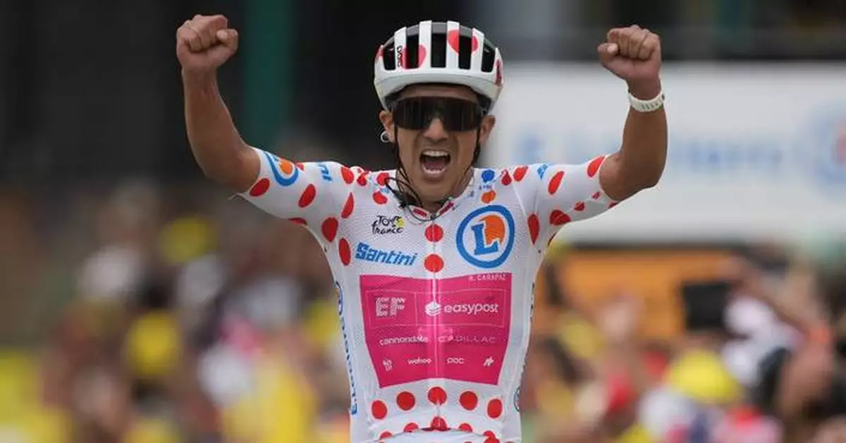 Pogacar closes in on record-equaling fifth Tour de France title as Carapaz wins penultimate stage