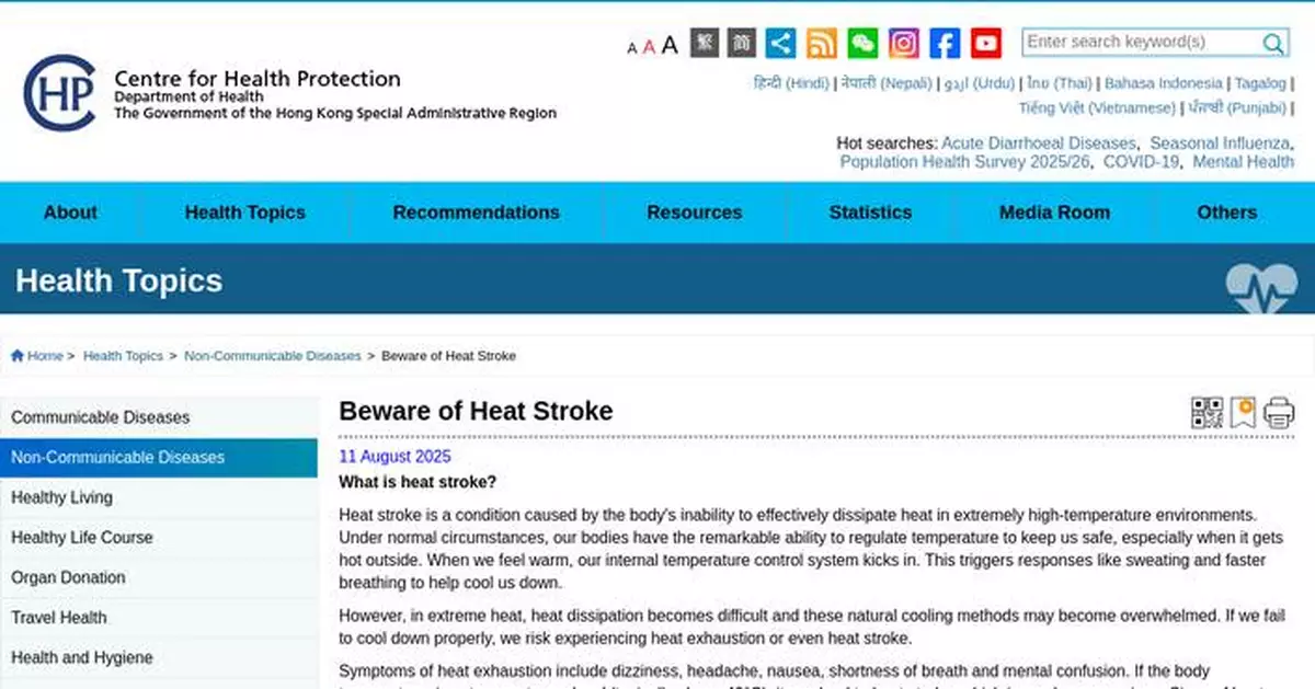 Stay Safe: CHP Urges Precautions Against Heat-Related Illnesses During Extreme Weather
