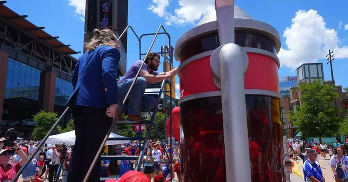 Big brew: Texas Rangers and Bud set a world record with a 12-foot tall, 600-gallon beer