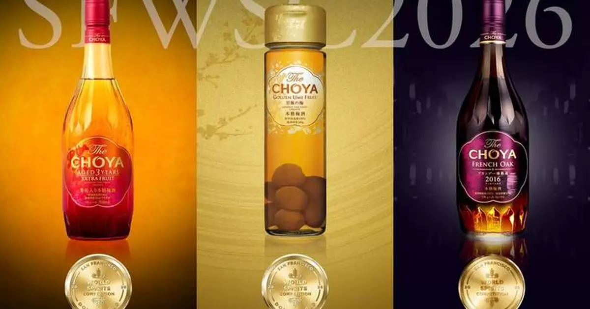 International Spirits Competition "SFWSC2026" CHOYA Have Won 2 DOUBLE GOLD Awards for "The CHOYA AGED 3 YEARS EXTRA FRUIT" &amp; "The CHOYA GOLDEN UME FRUIT" and a GOLD Awards for "The CHOYA FRENCH OAK"