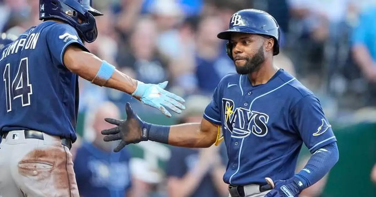 Mullins' 2-run homer, Seymour's sharp outing lift Rays to 8th straight win, 5-2 over Royals