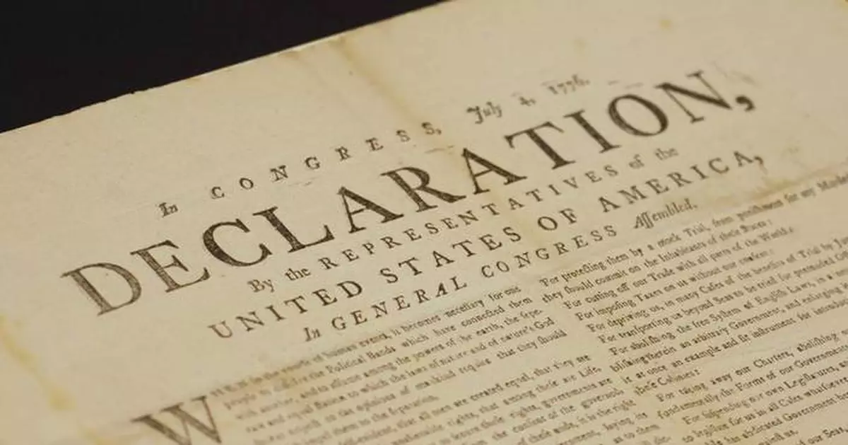 Rare copy of Declaration of Independence found by UK National Archives in papers of captured US ship