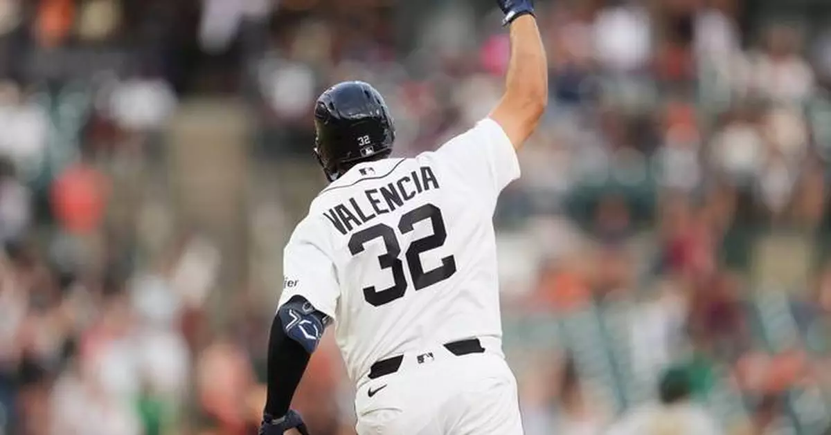 Tigers' emotional Eduardo Valencia thanks family, honors Venezuela after he homers in 1st MLB at-bat