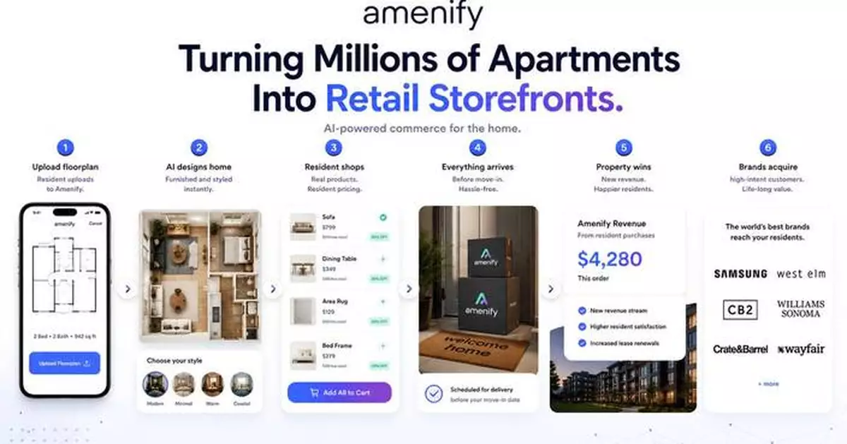 Amenify Unveils 3D Spaces, Turning Millions of Apartments Into Retail Storefronts