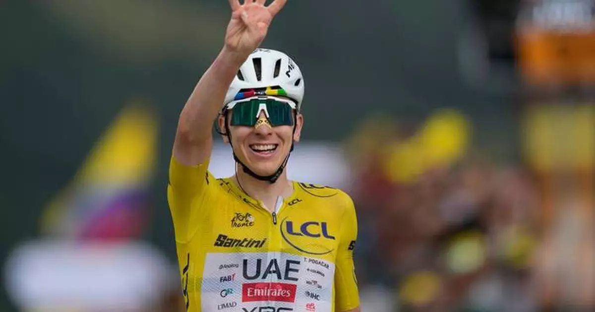 Pogacar attacks in the final climb to win 14th stage of the Tour and increase overall lead