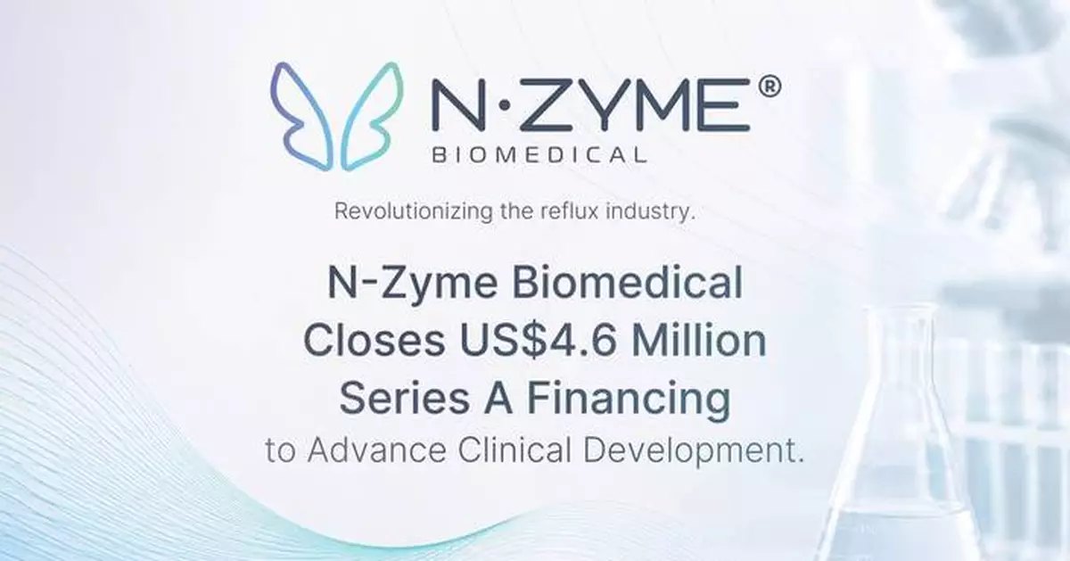 N-Zyme Biomedical Closes US$4.6 Million Series A Financing to Advance Clinical Development