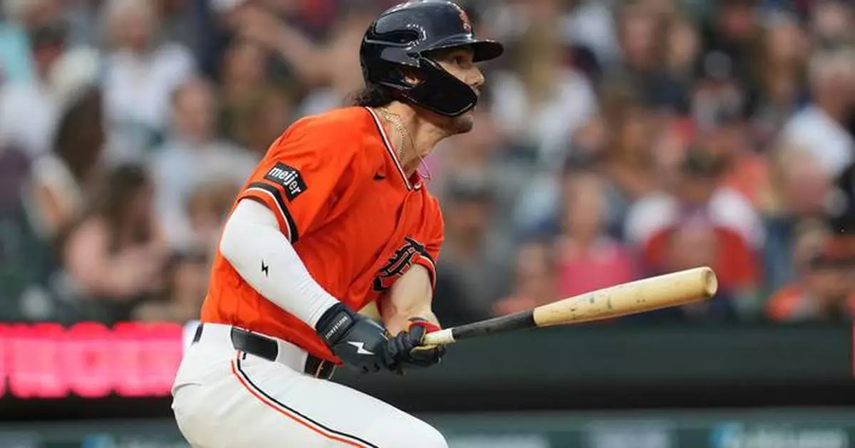 Outman's triple keys five-run inning as Tigers win sixth straight, beating Phillies 10-2