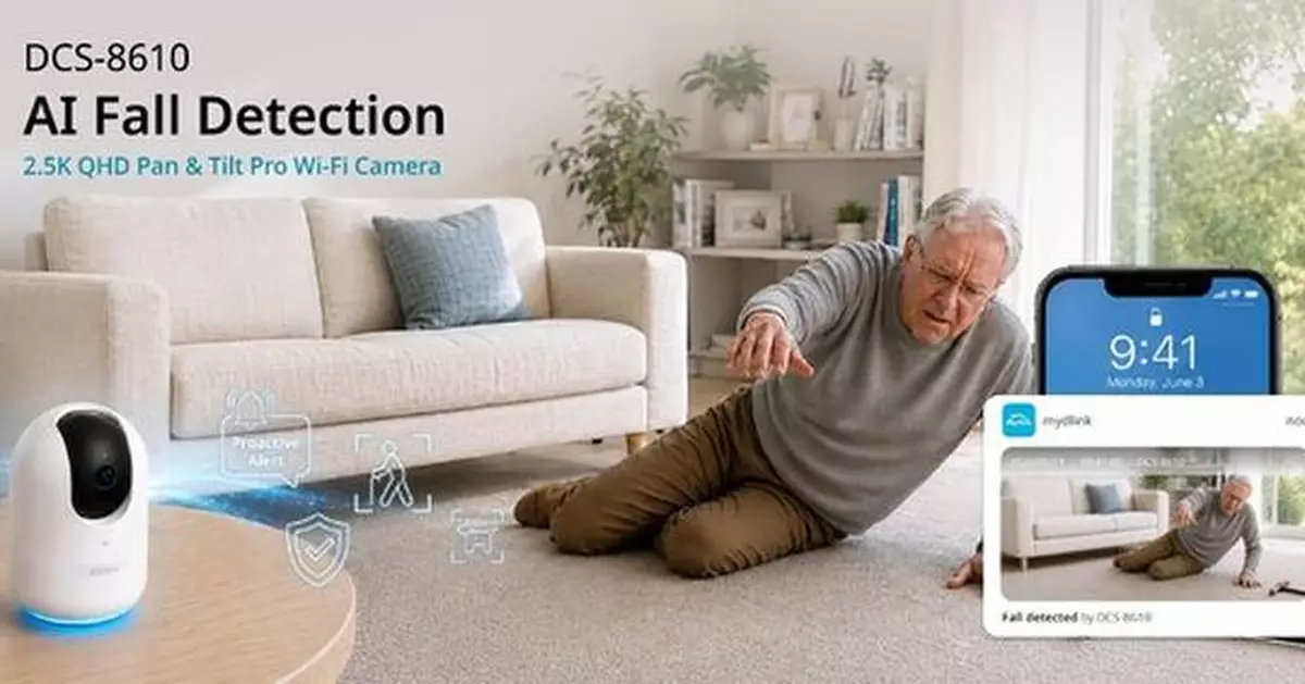 D-Link Brings Advanced AI Fall Detection and Privacy Protection to Home Elderly Care with the New DCS-8610 Wi-Fi Camera