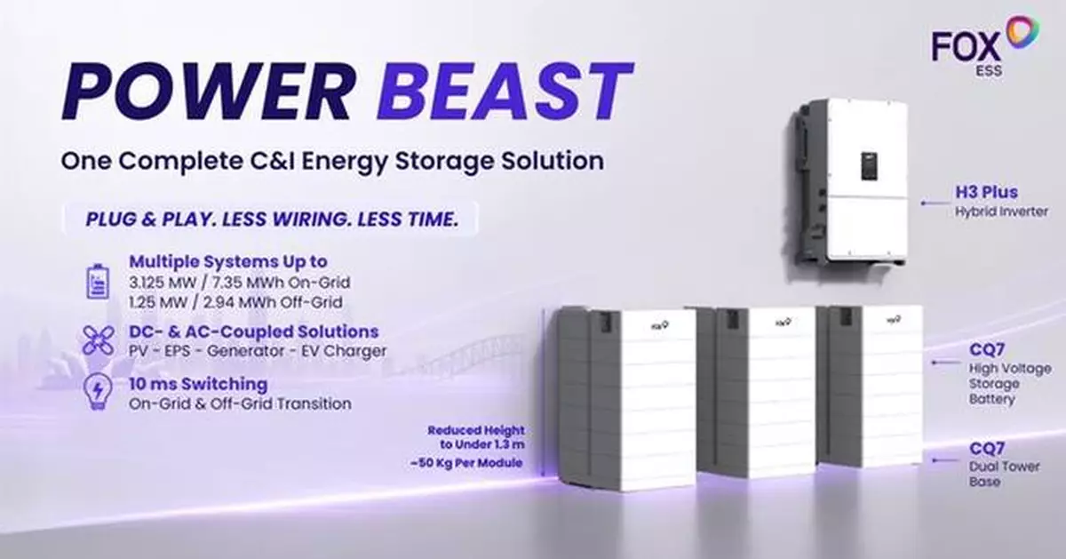 Fox ESS Launches POWER BEAST to Simplify C&amp;I Energy Storage Deployment