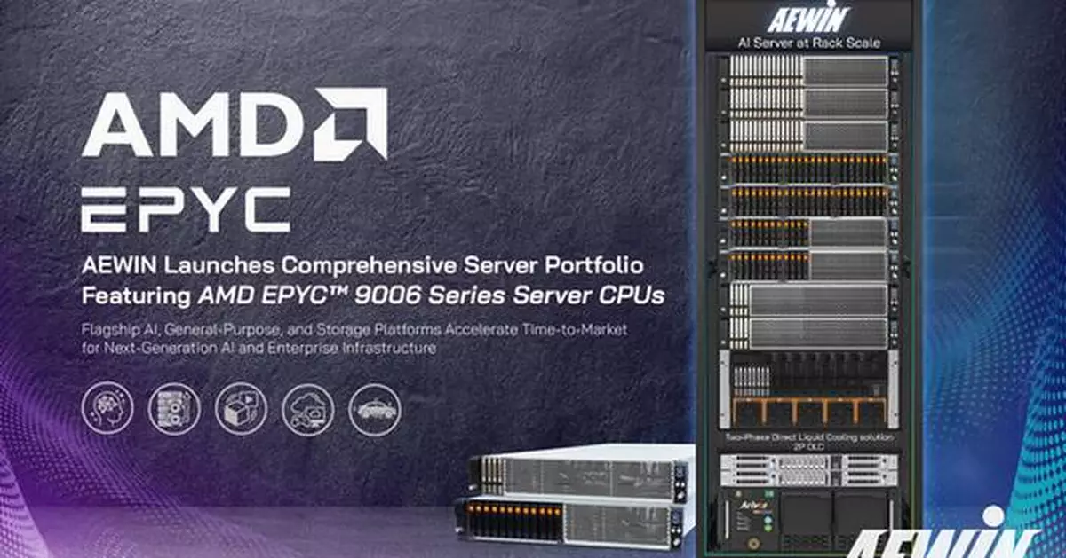 Qisda Group's AEWIN Launches Comprehensive Server Portfolio Featuring AMD EPYC™ 9006 Series Server CPUs