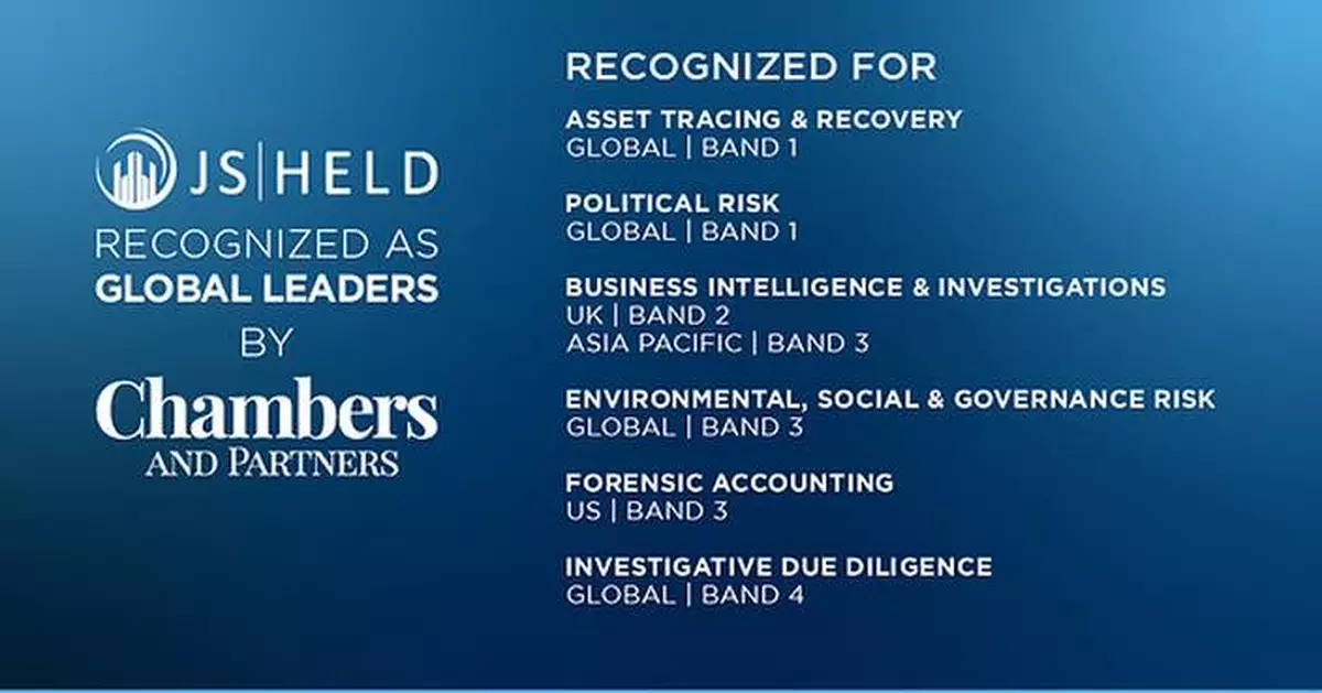 Chambers and Partners Recognizes J.S. Held and Experts Across Six Global Disciplines