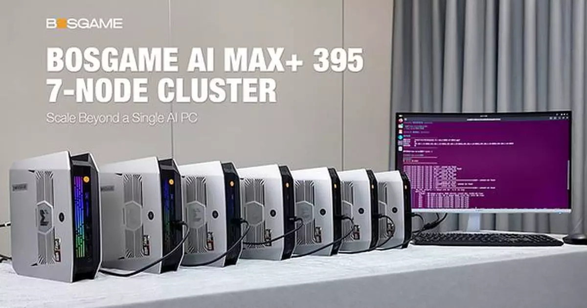 BOSGAME Demonstrates Scalable Private AI with 7-Node AI MAX+ 395 Cluster