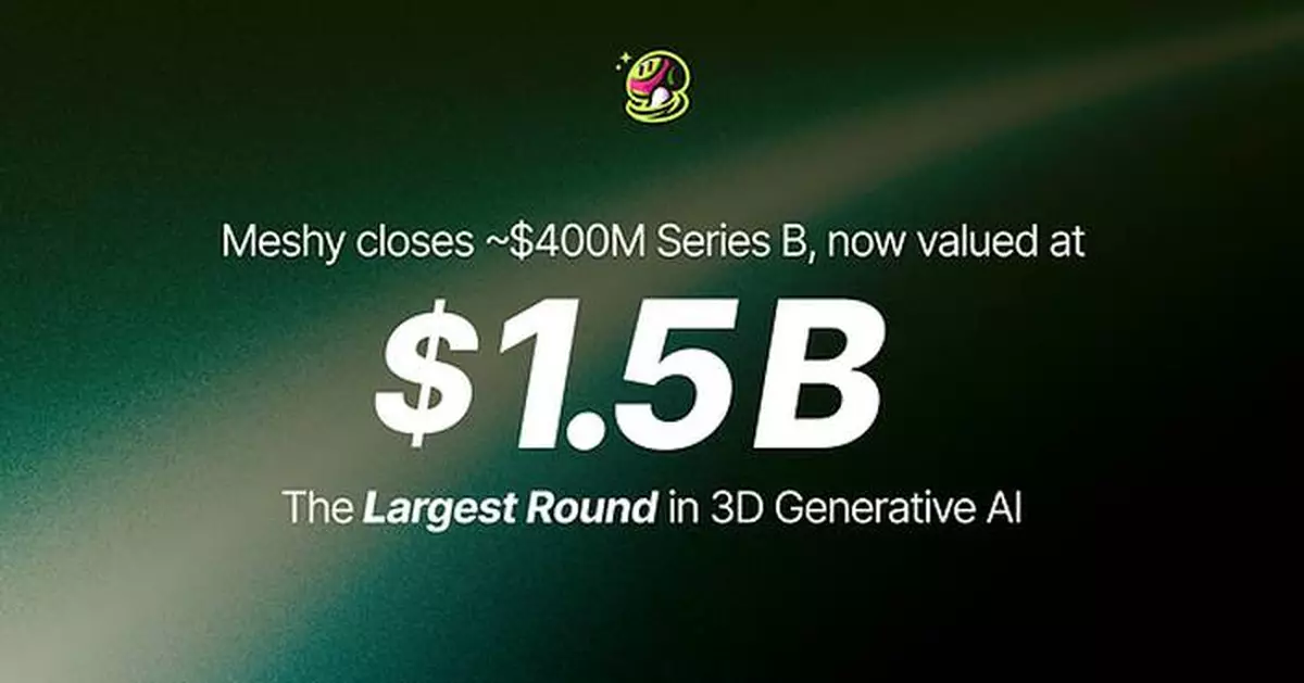 Meshy Raises Nearly $400 Million at a $1.5 Billion Valuation, the Largest Round to Date in AI 3D